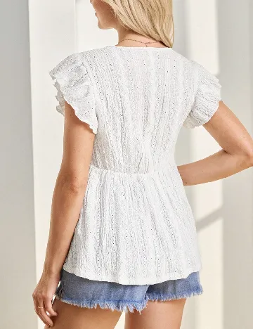 Bluza SHEIN Maternity, alb