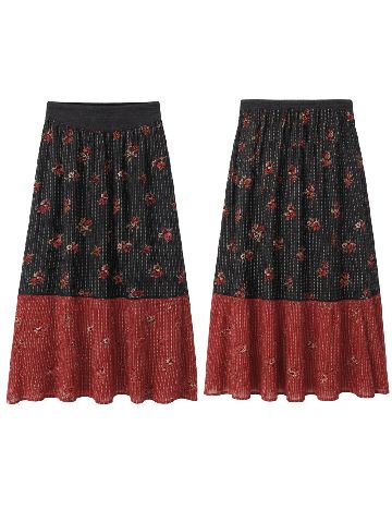 Fusta Pepe Jeans, negru/rosu