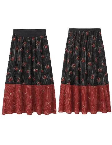 Fusta Pepe Jeans, negru/rosu