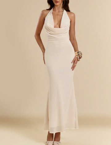 Rochie lunga SHEIN, crem