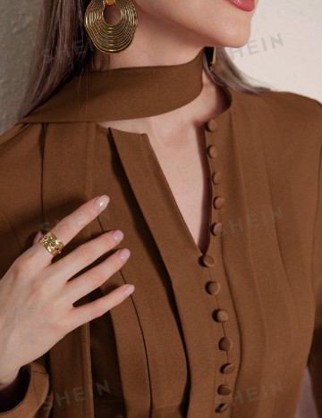 Rochie lunga SHEIN, maro