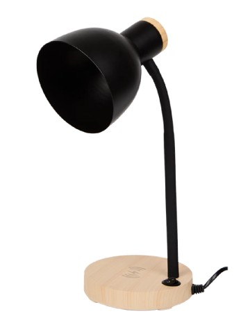 Lampă de birou cu încărcător wireless Arovo, negru