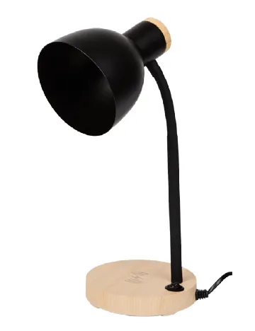Lampă de birou cu încărcător wireless Arovo, negru