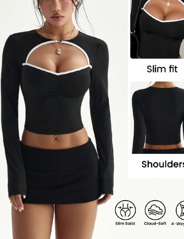Top SHEIN, negru