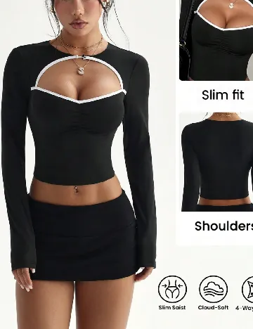 Top SHEIN, negru