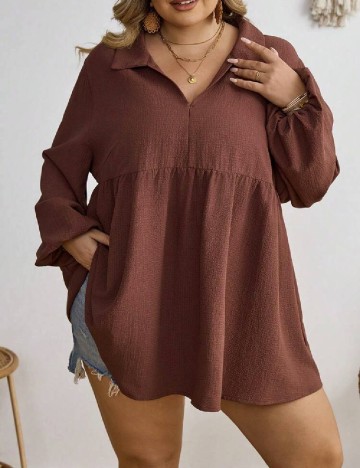 Bluza SHEIN CURVE, maro