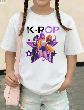 Tricou Shein Kids, alb