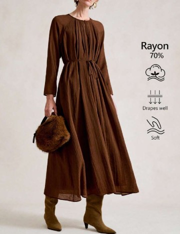 Rochie lunga SHEIN, maro