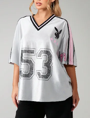 Tricou Oversize Missguided, gri