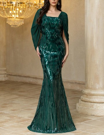 Rochie lunga UNITHORSE, verde