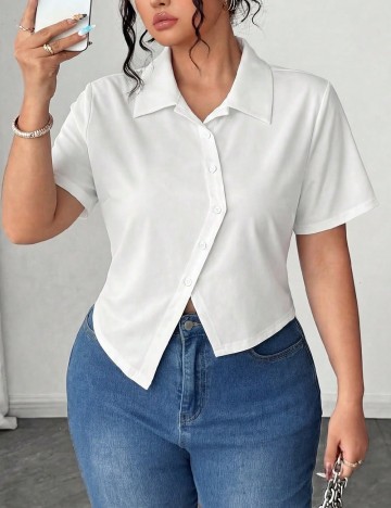 Bluza SHEIN CURVE, alb