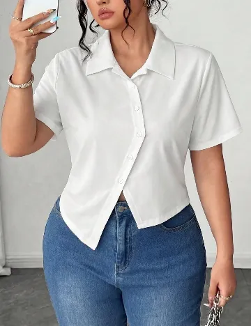 Bluza SHEIN CURVE, alb