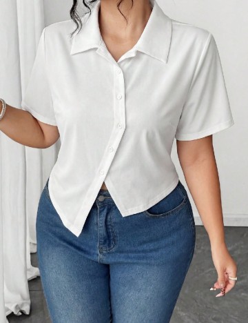Bluza SHEIN CURVE, alb