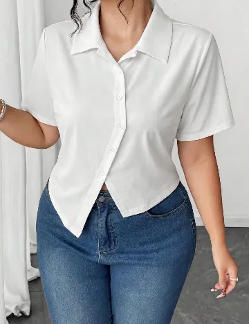 Bluza SHEIN CURVE, alb