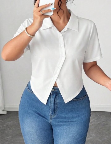 Bluza SHEIN CURVE, alb