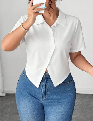 Bluza SHEIN CURVE, alb