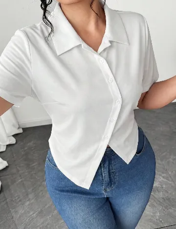 Bluza SHEIN CURVE, alb