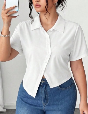 Bluza SHEIN CURVE, alb