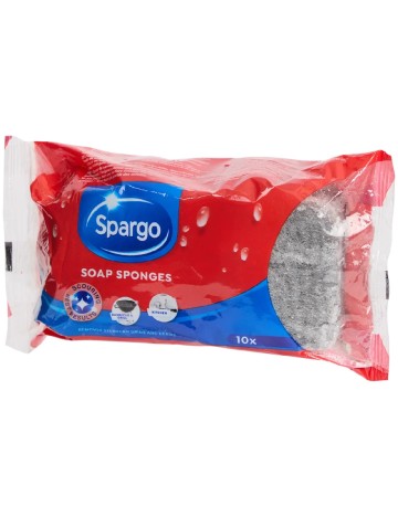 Bureți de sârmă pretratați cu detergent 10 bucati Spargo, gri