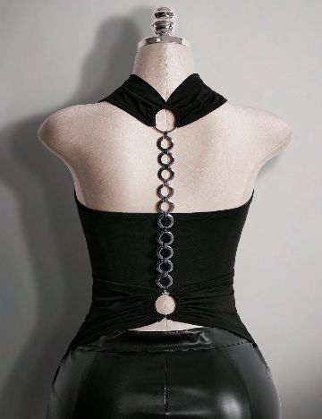 Top SHEIN CURVE, negru