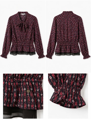 Bluza Pepe Jeans, negru/rosu