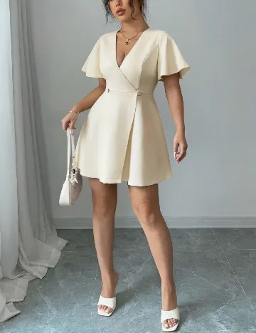 Rochie scurta SHEIN CURVE, crem