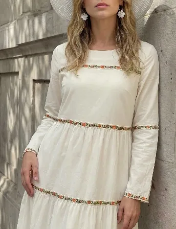 Rochie lunga SHEIN, crem