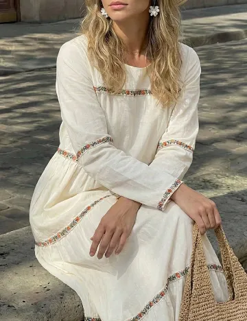 Rochie lunga SHEIN, crem
