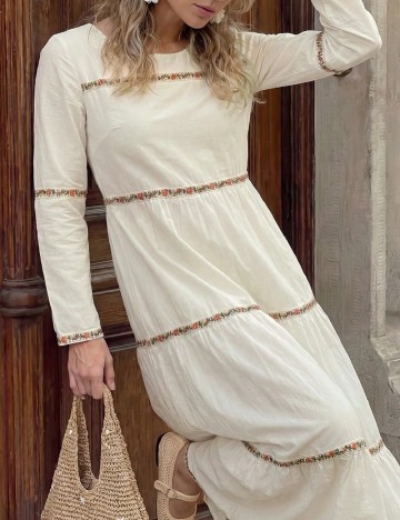 Rochie lunga SHEIN, crem