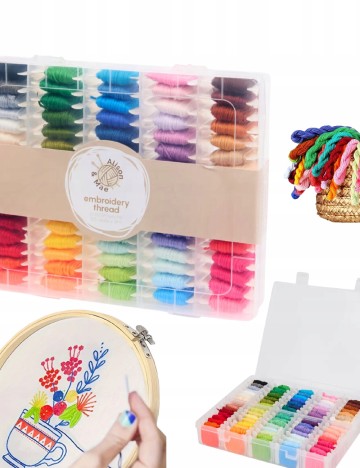 Set fir de broderie Alison & Mae, mix culori