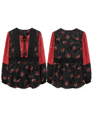 Bluza Pepe Jeans, rosu/negru