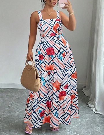 Rochie lunga SHEIN CURVE, mix culori