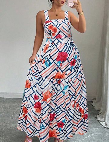 Rochie lunga SHEIN CURVE, mix culori