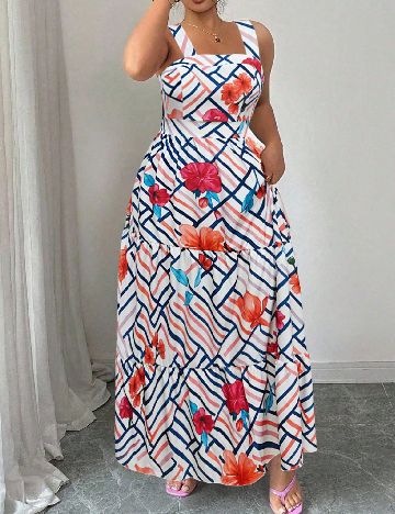 Rochie lunga SHEIN CURVE, mix culori