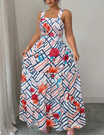 Rochie lunga SHEIN CURVE, mix culori
