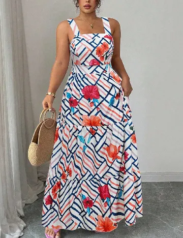 Rochie lunga SHEIN CURVE, mix culori