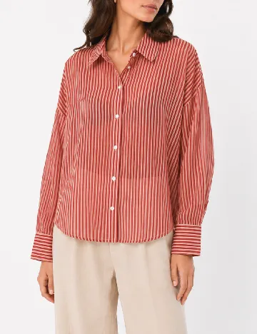 Camasa Pepe Jeans, roz/rosu