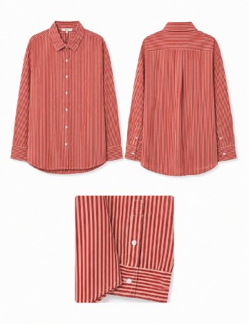 Camasa Pepe Jeans, roz/rosu