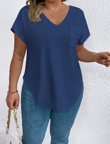 Tricou SHEIN CURVE, albastru
