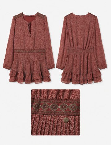 Rochie scurta Pepe Jeans, rosu
