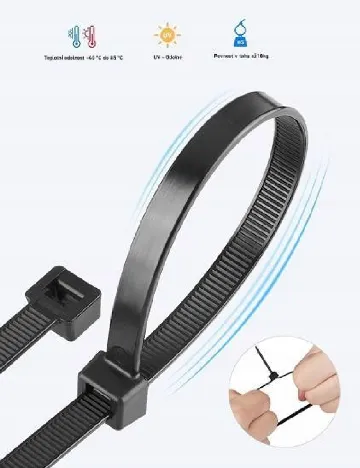 Bride de plastic, 50 bucati Werckmann, negru