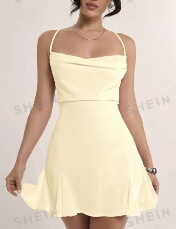 Rochie scurta SHEIN, crem