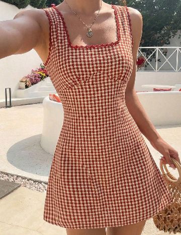 Rochie scurta SHEIN, rosu