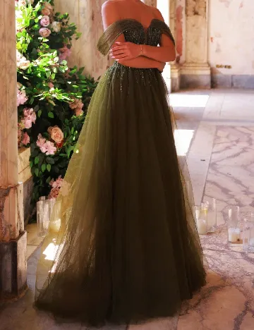 Rochie lunga Glamrae, verde