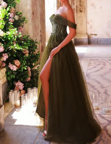 Rochie lunga Glamrae, verde