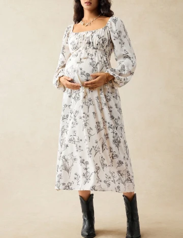 Rochie medie SHEIN Maternity, bej