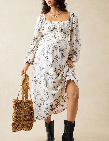 Rochie medie SHEIN Maternity, bej