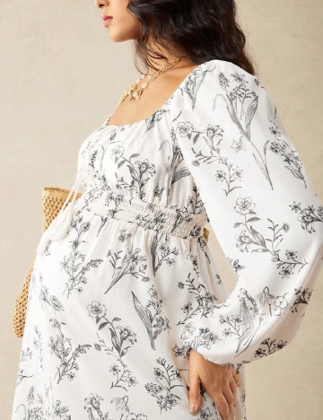 Rochie medie SHEIN Maternity, bej