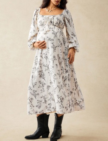Rochie medie SHEIN Maternity, bej