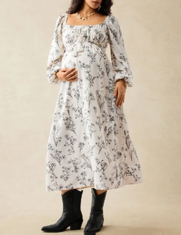 Rochie medie SHEIN Maternity, bej
